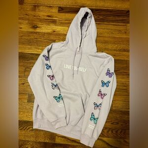 light purple Love Yourself sweatshirt